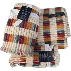 Brooks Brothers 6pc‎ Premium Turkish Cotton Towel Set Multi 2 Bath 2 Hand 2 Tip
